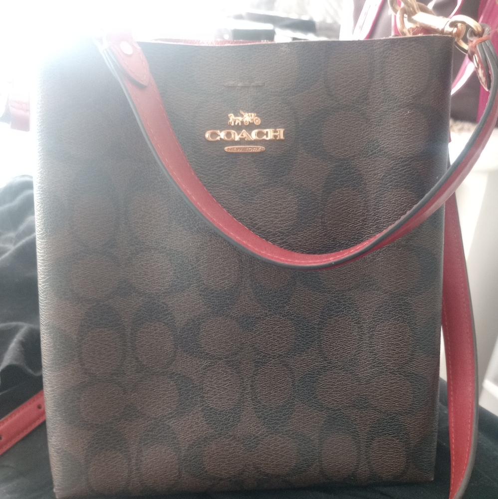 Genuine coach bucket style bag